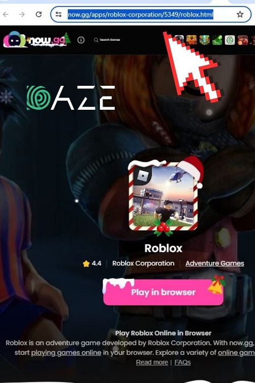 Play Roblox on Now.gg guideline 