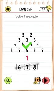brain test 4 level 249 answer