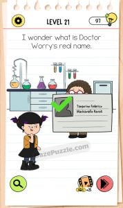 brain test 4 level 21 answer