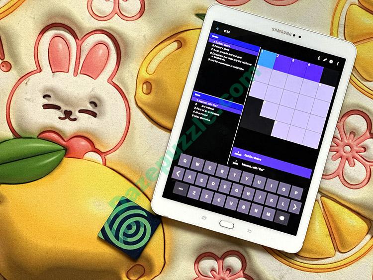 NYT mini crossword dark theme tablet rabbit