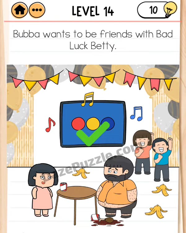 brain test 2 bubba needs friends level 14 answer