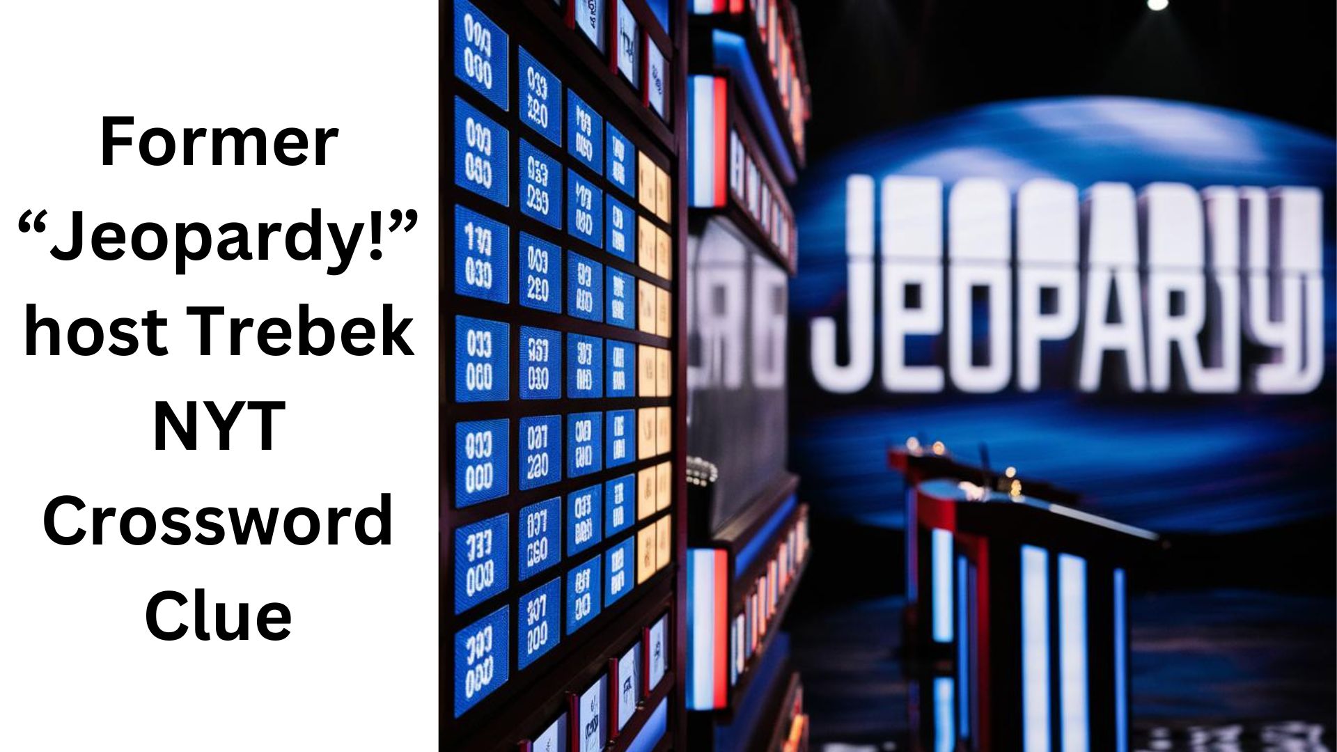 Former "Jeopardy!" host Trebek NYT Crossword Clue