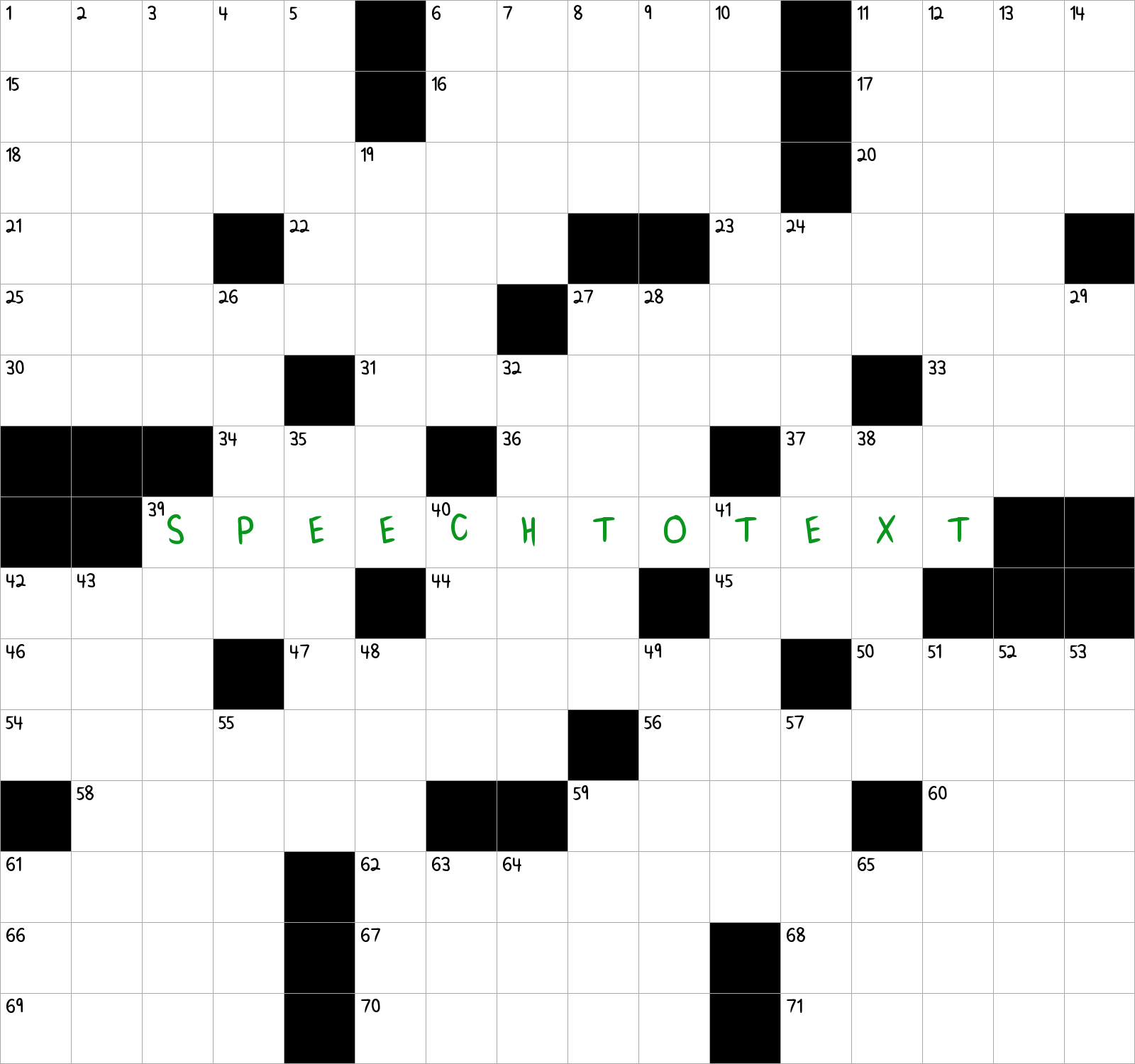 Technology used in writing the starred clues?