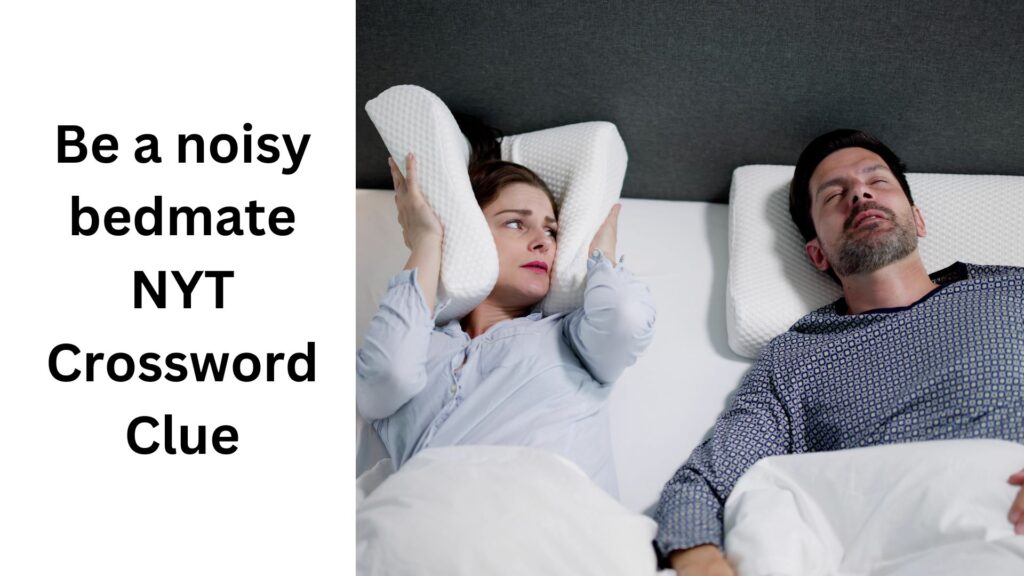 Be a noisy bedmate NYT Crossword Clue