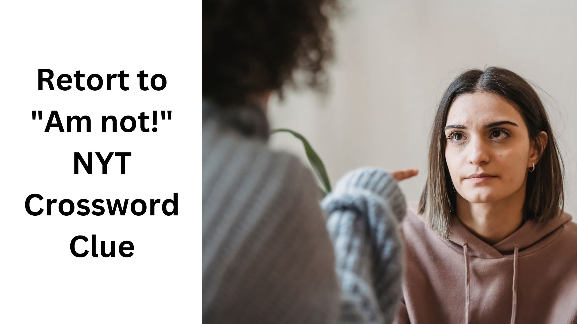Retort to "Am not!" NYT Crossword Clue