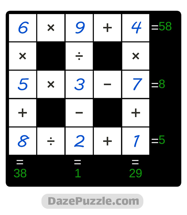 puzzle page cross sum 25 august 2024 answer