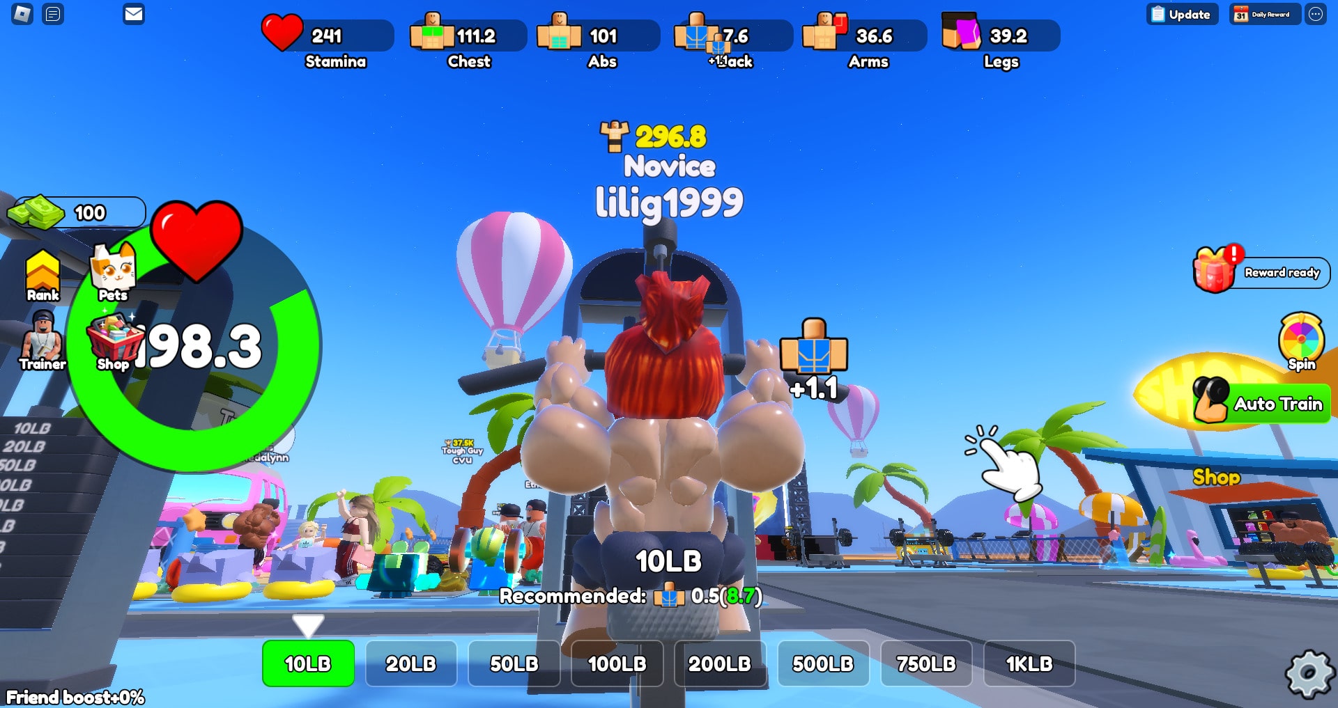 Roblox gym star simulator codes and gameplay
