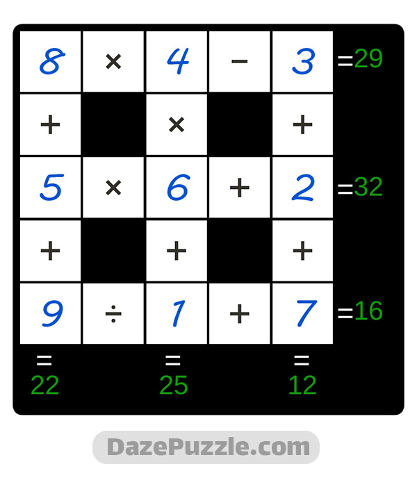 puzzle page cross sum 11 september 2024 answer