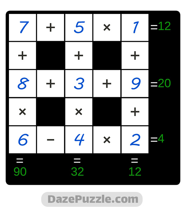 puzzle page cross sum 15 september 2024 answer