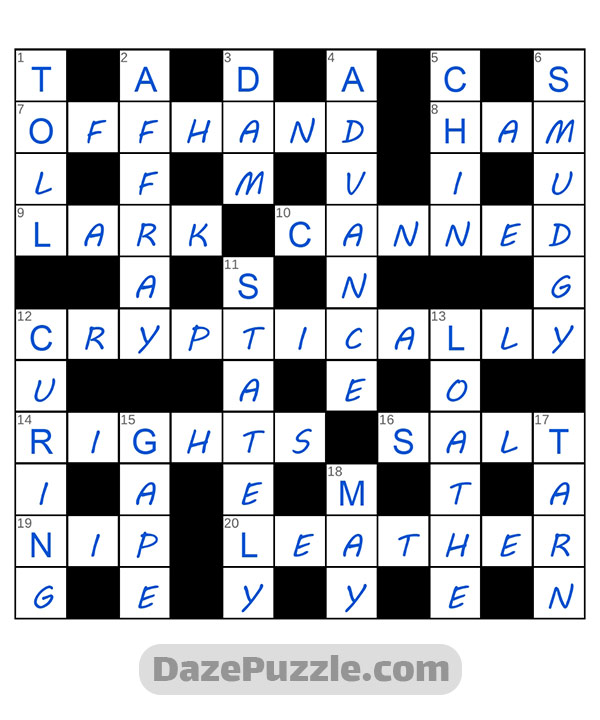 puzzle page crossword 19 september 2024 answer