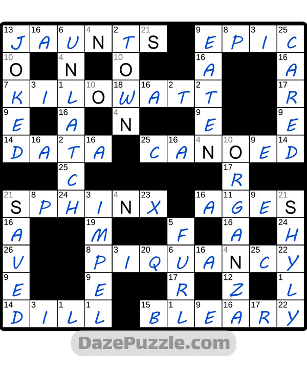 puzzle page codeword 20 october 2024 answer