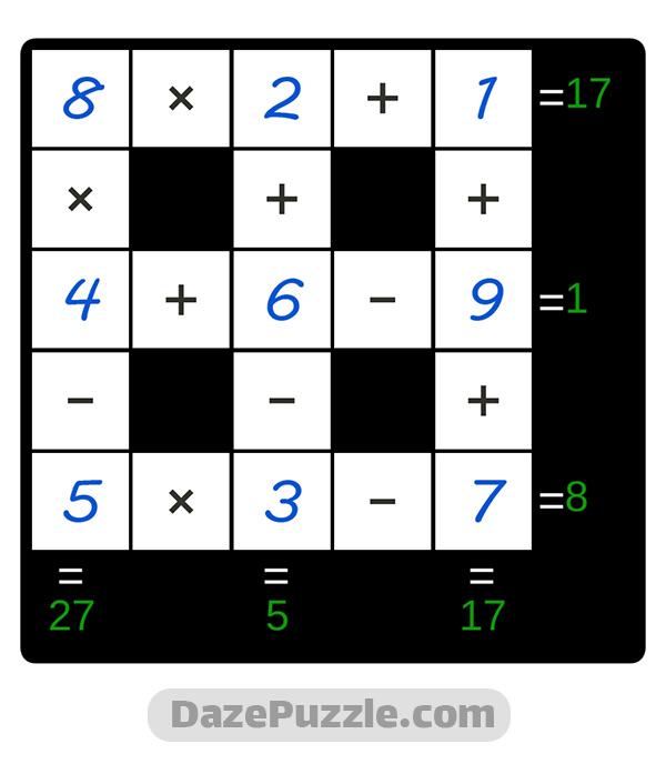 puzzle page cross sum 11 october 2024 answer