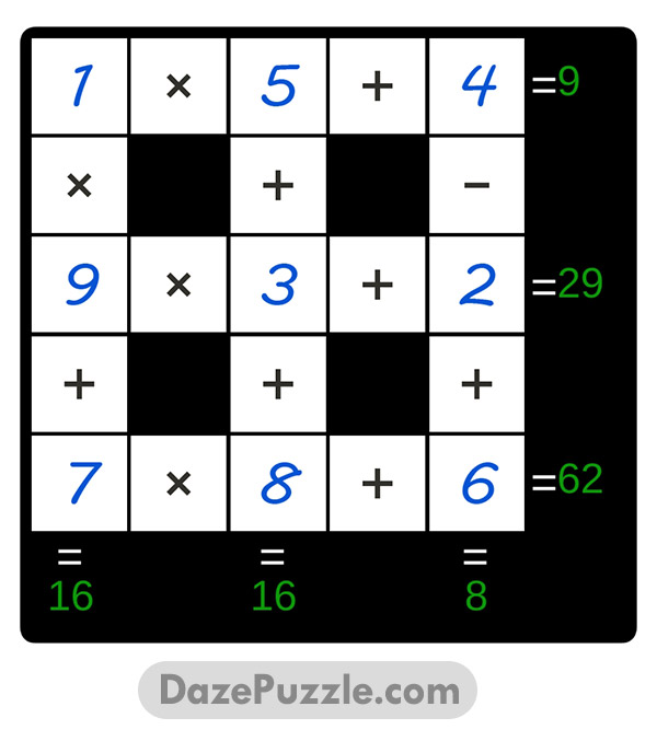 puzzle page cross sum 1 january 2025 answer