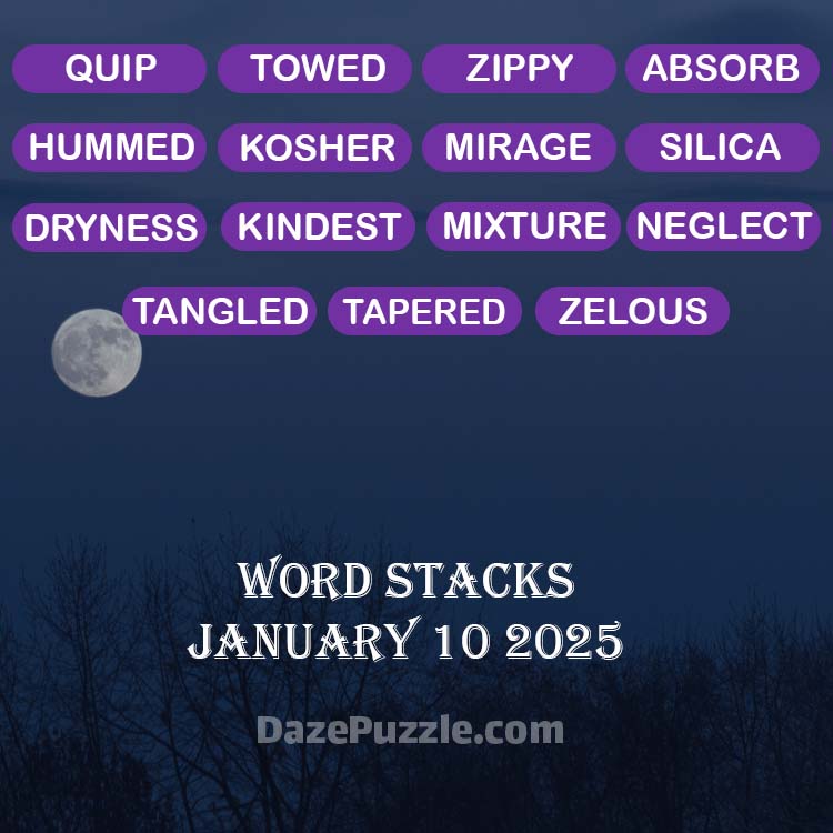 word stacks January 10 2025