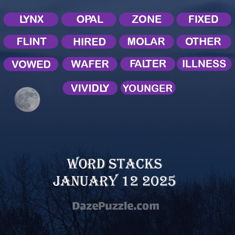 word stacks january 12 2025