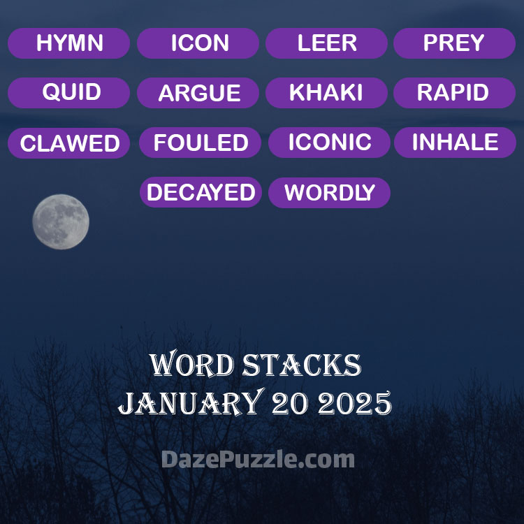 word stacks january 20 2025