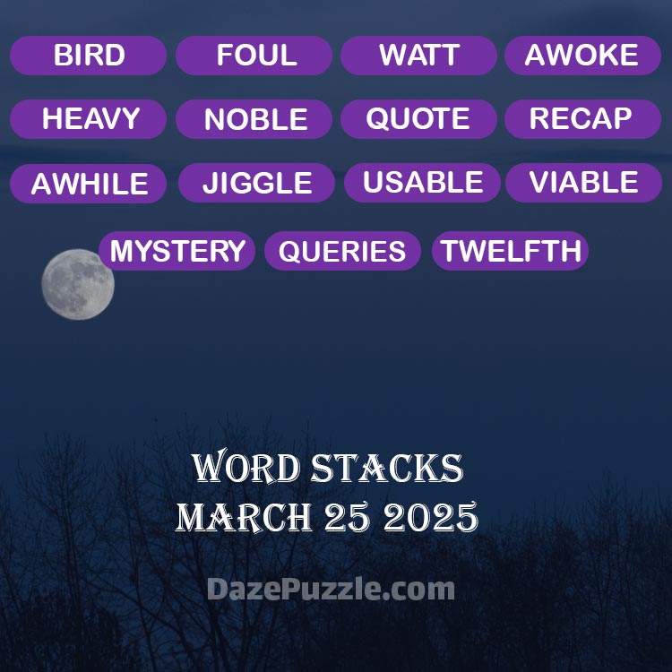 word stacks march 25 2025