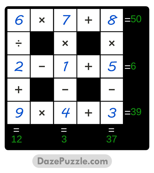 puzzle page cross sum 6 april 2025 answer