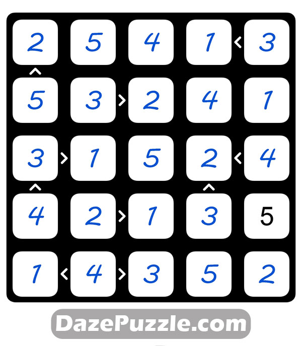 puzzle page futoshiki 15 april 2025 answer