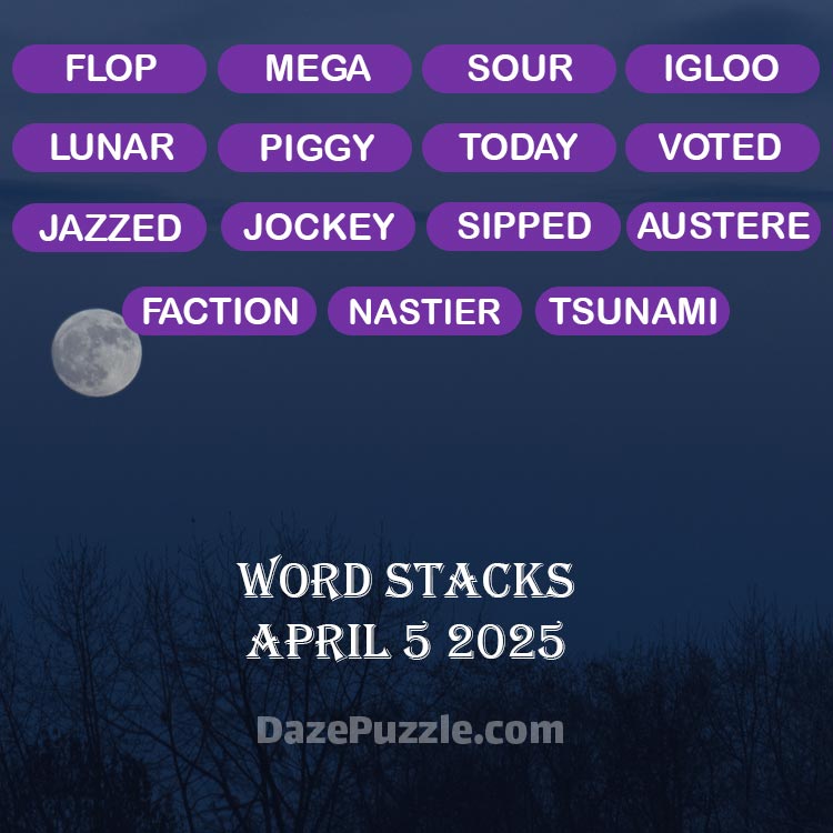 word stacks april 5 2025