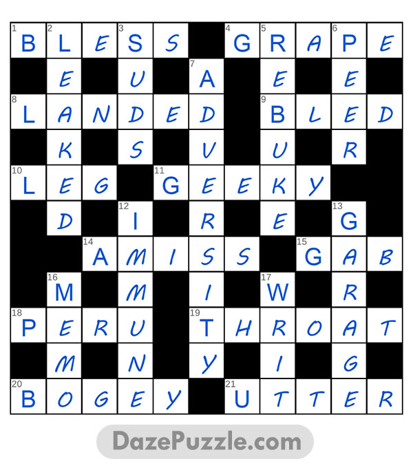 Puzzle Page Crossword May 12 2025 Answers