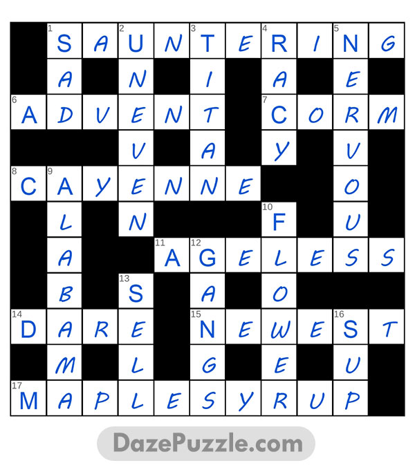 puzzle page crossword 27 may 2025 answer