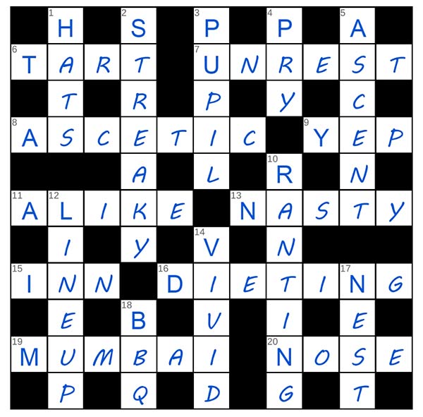 Puzzle Page Crossword August 25 2025 Answers