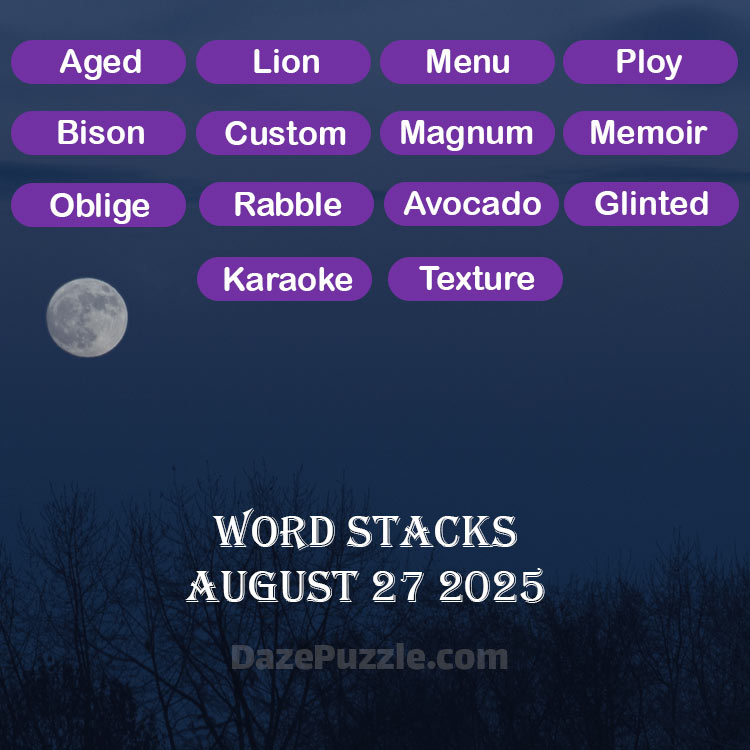 word stacks august 27 2025