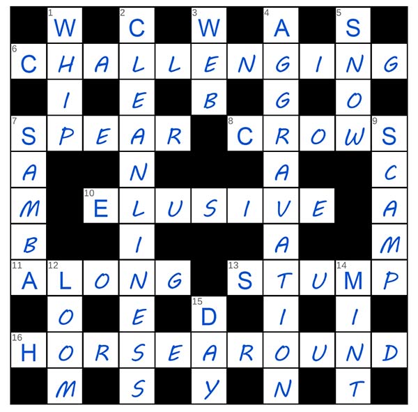puzzle page crossword 15 september 2025 answer
