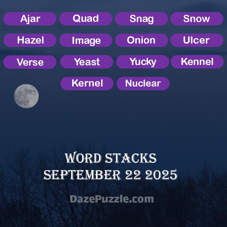 word stacks september 22 2025