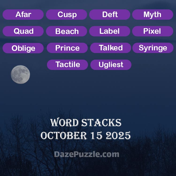 word stacks october 15 2025