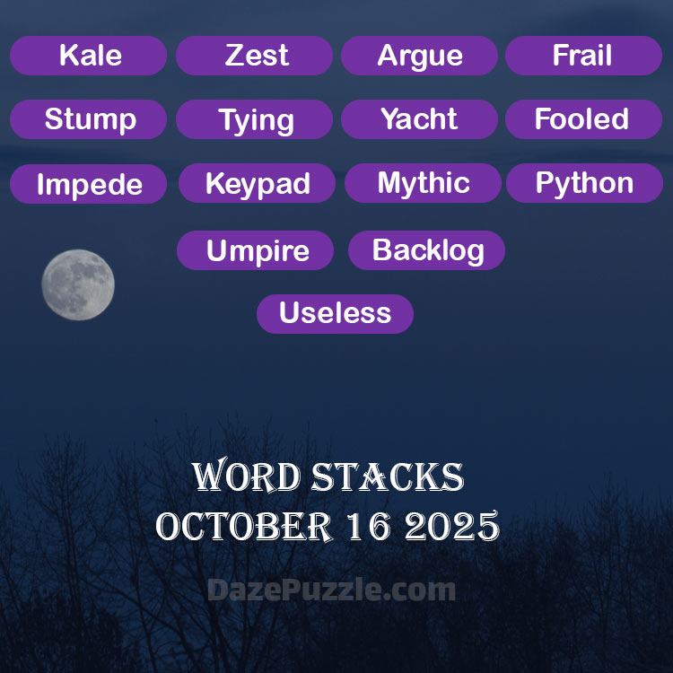 word stacks october 16 2025