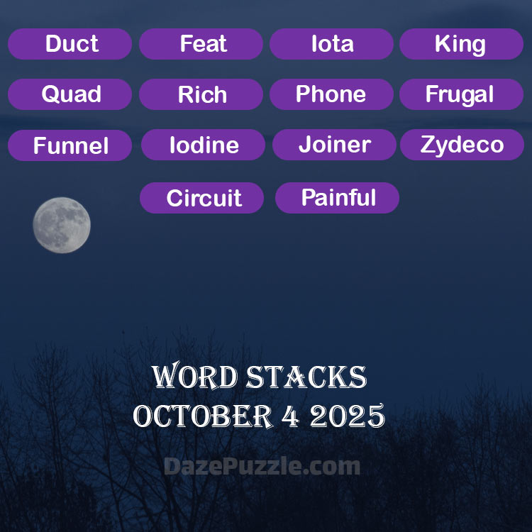 word stacks october 4 2025