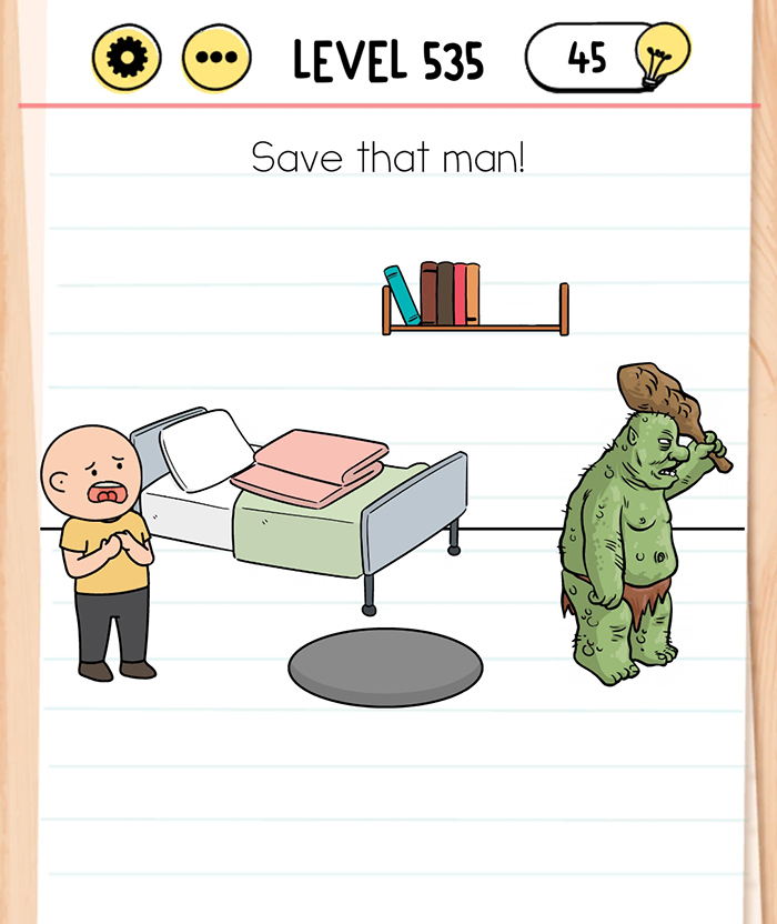 Brain Test Level 535 Save that man