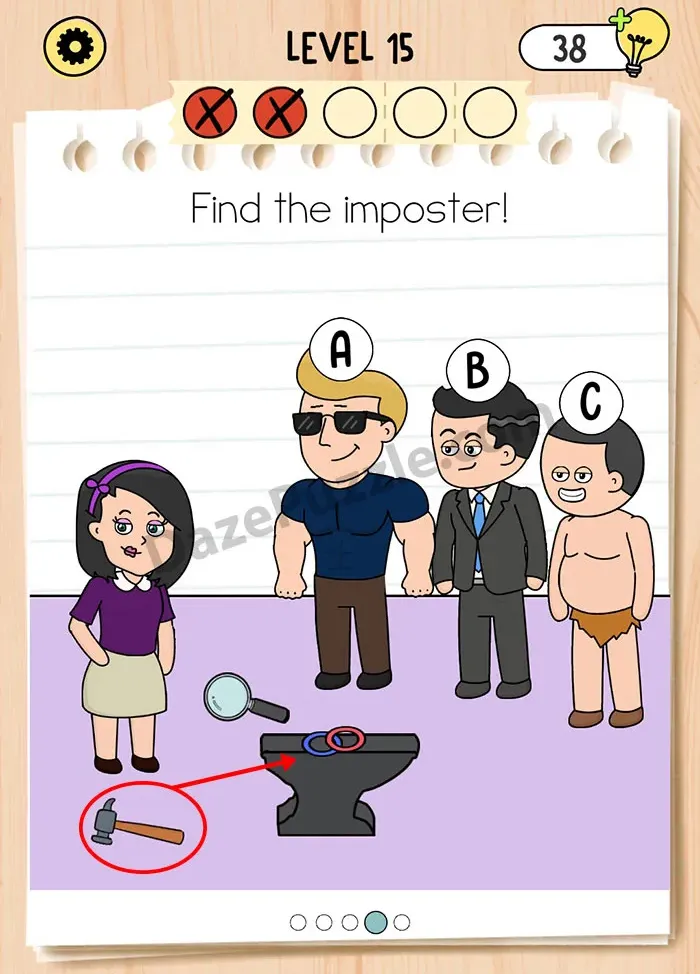 Brain Test 5 Level 15: Save her from the worm Answer