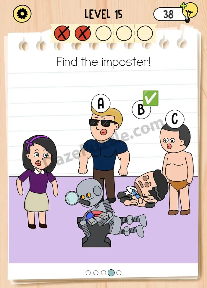 Brain Test 5 Level 15: Save her from the worm Answer