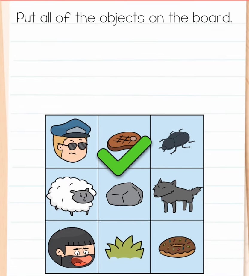 Brain Test Level 604 Board Completed Green Check