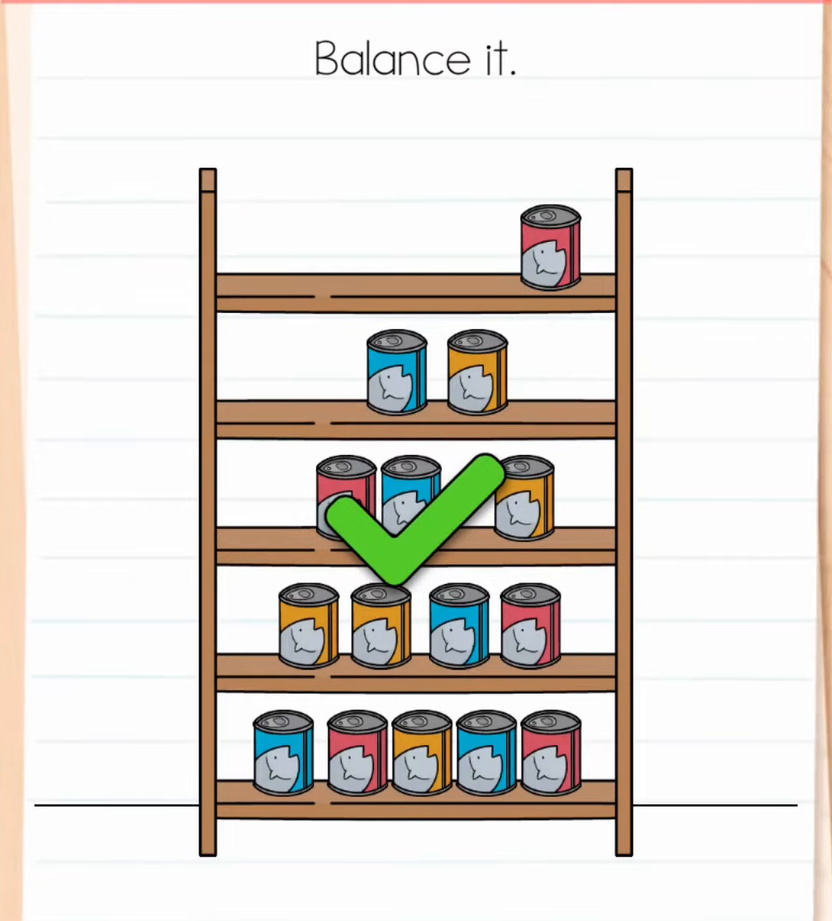 Brain Test Level 606 - Brain Test Level 606 Shelf Balanced Green Check