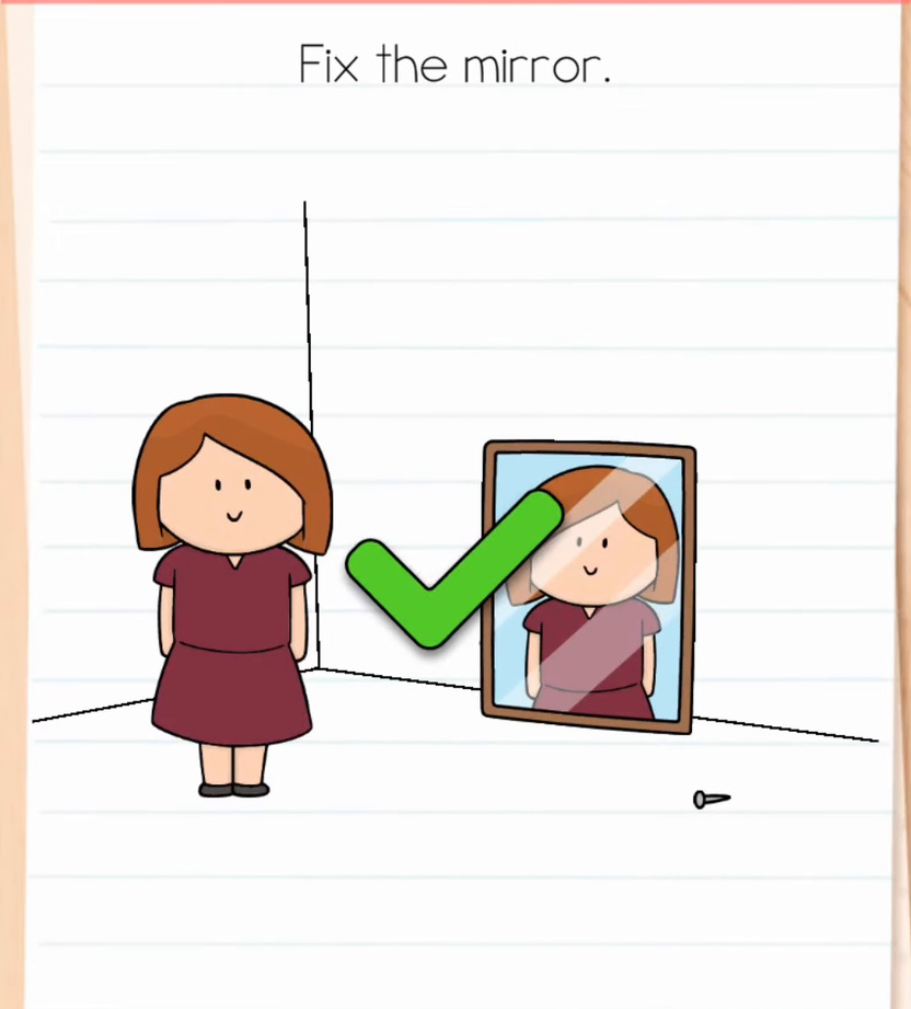 Brain Test Level 607 - Brain Test Level 607 Mirror Fixed Green Check