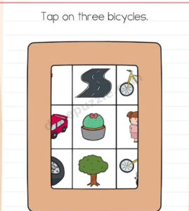 Brain Test Level 546 Tap on three bicycles. puzzle stage
