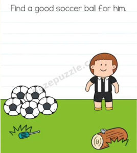 Brain Test Level 547 Find a good soccer ball for him puzzle stage
