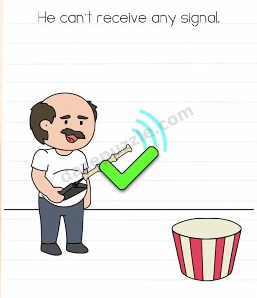 Brain Test Level 549 answer showing restored signal and green success check