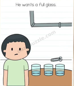 Brain Test Level 550 full glass puzzle initial stage