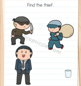 Brain Test Level 554 Find the thief initial puzzle