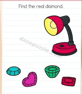 Brain Test Level 555 Find the real diamond initial puzzle