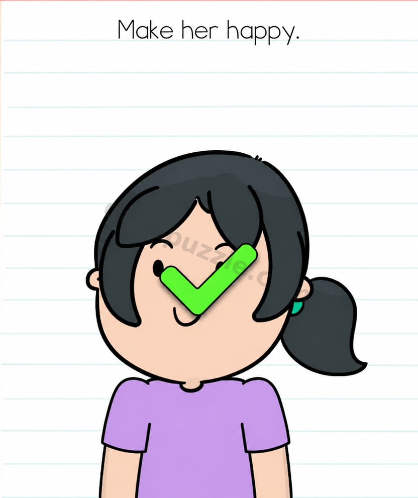 Brain Test Level 558 answer showing both pimples covered by hair and the native green success check