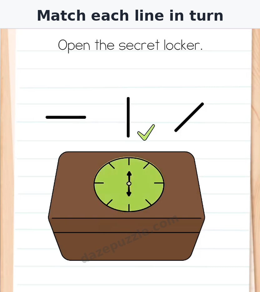 Brain Test Level 560 clock hands matching the middle vertical line