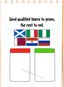 Brain Test Level 566 Sort the qualified teams puzzle