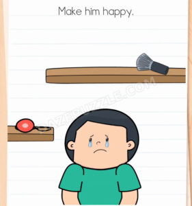 Brain Test Level 577 Make him happy puzzle before interaction
