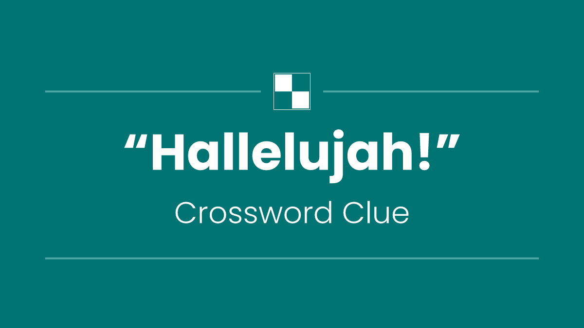 “Hallelujah!”
